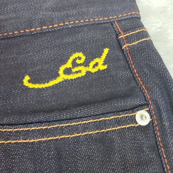 Vintage 2000's Denim Jeans‎ with Rhinestone Skull Decals Size 38 EUC - Picture 3 of 15